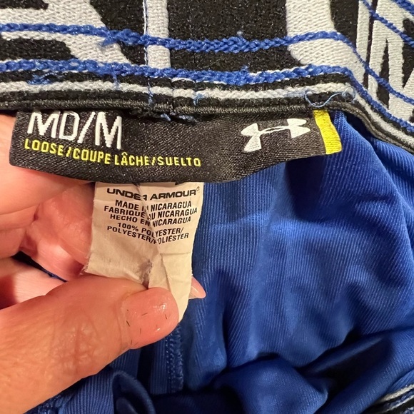 Under Armor Loose Fit Shorts Blue Size Medium - Picture 3 of 3